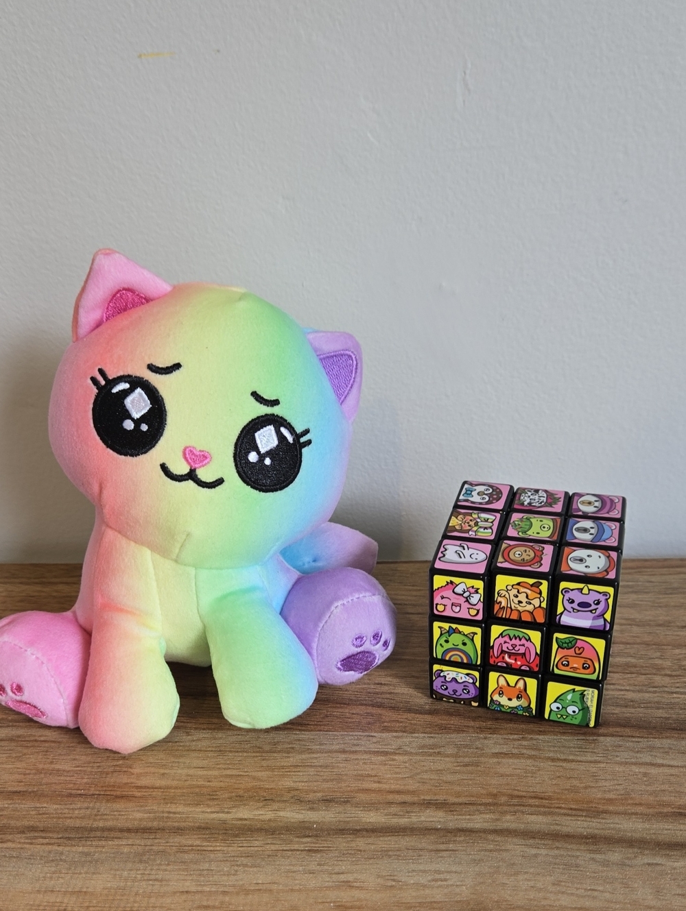 Moriah Elizabeth Rubiks Cube Collectible Plush Kitty Soft Toy - Multicolor Set